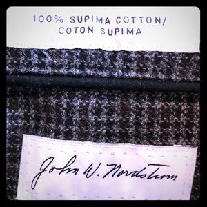 Button-Down Houndstooth Shirt w/ Suede Elbows